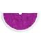 20" Purple Glittered Mini Christmas Tree Skirt with Faux Fur Trim